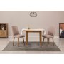 HANAH HOME Trpezarijski sto i stolice Vina 0900 - Atlantic Pine Stone - slika 1