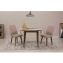 HANAH HOME Trpezarijski sto i stolice Vina 0900 - Walnut Stone - slika 1