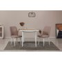 HANAH HOME Trpezarijski sto i stolice Vina 0900 - White Stone - slika 1