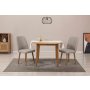 HANAH HOME Trpezarijski sto i stolice Vina 1005 - Atlantic Pine Cream - slika 1