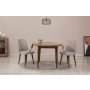 HANAH HOME Trpezarijski sto i stolice Vina 1005 3 - White Cream - slika 1