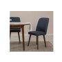 HANAH HOME Trpezarijski sto i stolice Vina 1048 - Walnut Navy Blue - slika 2