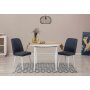 HANAH HOME Trpezarijski sto i stolice Vina 1048 - White Navy Blue - slika 1
