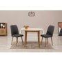 HANAH HOME Trpezarijski sto i stolice Vina 1053 - Atlantic Pine Anthracite - slika 1