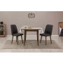 HANAH HOME Trpezarijski sto i stolice Vina 1053 - Walnut Anthracite - slika 1