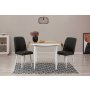 HANAH HOME Trpezarijski sto i stolice Vina 1053 - White Anthracite - slika 1
