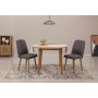 HANAH HOME Trpezarijski sto i stolice Vina 1501 - Atlantic Pine Anthracite - slika 1