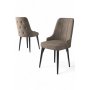 HANAH HOME Set 6 stolica Newa Cappuccino Black - slika 2
