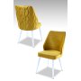 HANAH HOME Set 2 stolice Pufi Yellow White - slika 1