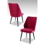 HANAH HOME Set 2 stolice Pufi Tile Red Black - slika 1