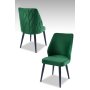 HANAH HOME Set 2 stolice Pufi Green Black - slika 1
