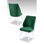 HANAH HOME Set 2 stolice Pufi Green White - slika 1