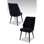 HANAH HOME Set 2 stolice Pufi Black - slika 1