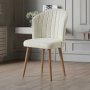 HANAH HOME Set 2 stolice Rubi Cream Walnut - slika 1