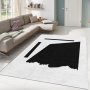 Conceptum Hypnose Crno - beli tepih Alho Carpet 23A 100 x 180 (487KRL1180) - slika 1