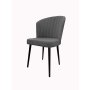 HANAH HOME Set 2 stolice Rubi Grey Black - slika 1