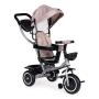 ECO TOYS 2u1 tricikl sa rotirajuim sedistem i sklopivom tendom Beige, ECOTOYS - slika 2