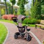 ECO TOYS 2u1 tricikl sa rotirajuim sedistem i sklopivom tendom Beige, ECOTOYS - slika 3