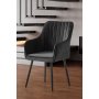 HANAH HOME Stolica Nova Anthracite Black - slika 1