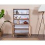 HANAH HOME Polica za knjige Goose White Oak v2 - slika 4