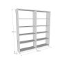 HANAH HOME Polica za knjige Bigs White - slika 5