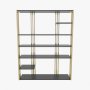 HANAH HOME Polica za knjige Jenny Anthracite Gold - slika 5