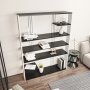 HANAH HOME Polica za knjige Jenny Anthracite White - slika 3