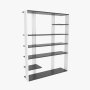 HANAH HOME Polica za knjige Jenny Anthracite White - slika 4