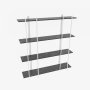 HANAH HOME Polica za knjige Moss Marblee White - slika 4