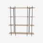 HANAH HOME Polica za knjige Moss Oak Black - slika 4
