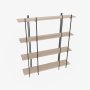 HANAH HOME Polica za knjige Moss Oak Black - slika 5