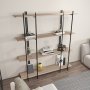 HANAH HOME Polica za knjige Moss Oak Black - slika 1