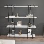 HANAH HOME Polica za knjige Moss White Black - slika 2