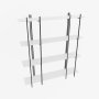 HANAH HOME Polica za knjige Moss White Black - slika 4