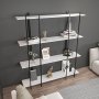 HANAH HOME Polica za knjige Moss White Black - slika 1