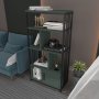 HANAH HOME Polica za knjige Valero Black Green - slika 3