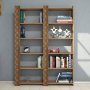HANAH HOME Polica za knjige City 2 Walnut Walnut - slika 2