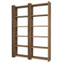 HANAH HOME Polica za knjige City 2 Walnut Walnut - slika 3