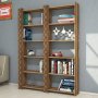 HANAH HOME Polica za knjige City 2 Walnut Walnut - slika 1