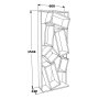 HANAH HOME Polica za knjige Carmen White Walnut - slika 4
