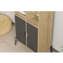 HANAH HOME Polica za knjige Lido Sapphire Oak Antracite - slika 4