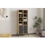 HANAH HOME Polica za knjige Lido Sapphire Oak Antracite - slika 1