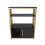 HANAH HOME Polica za knjige Letos Anthracite Gold - slika 4