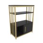 HANAH HOME Polica za knjige Letos Anthracite Gold - slika 5
