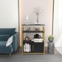 HANAH HOME Polica za knjige Letos Anthracite Gold - slika 1