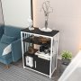 HANAH HOME Polica za knjige Letos Anthracite White - slika 2