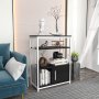 HANAH HOME Polica za knjige Letos Anthracite White - slika 3