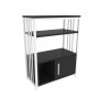 HANAH HOME Polica za knjige Letos Anthracite White - slika 5