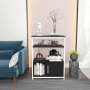 HANAH HOME Polica za knjige Letos Anthracite White - slika 1