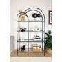 HANAH HOME Polica za knjige Twin Black Transparent - slika 1